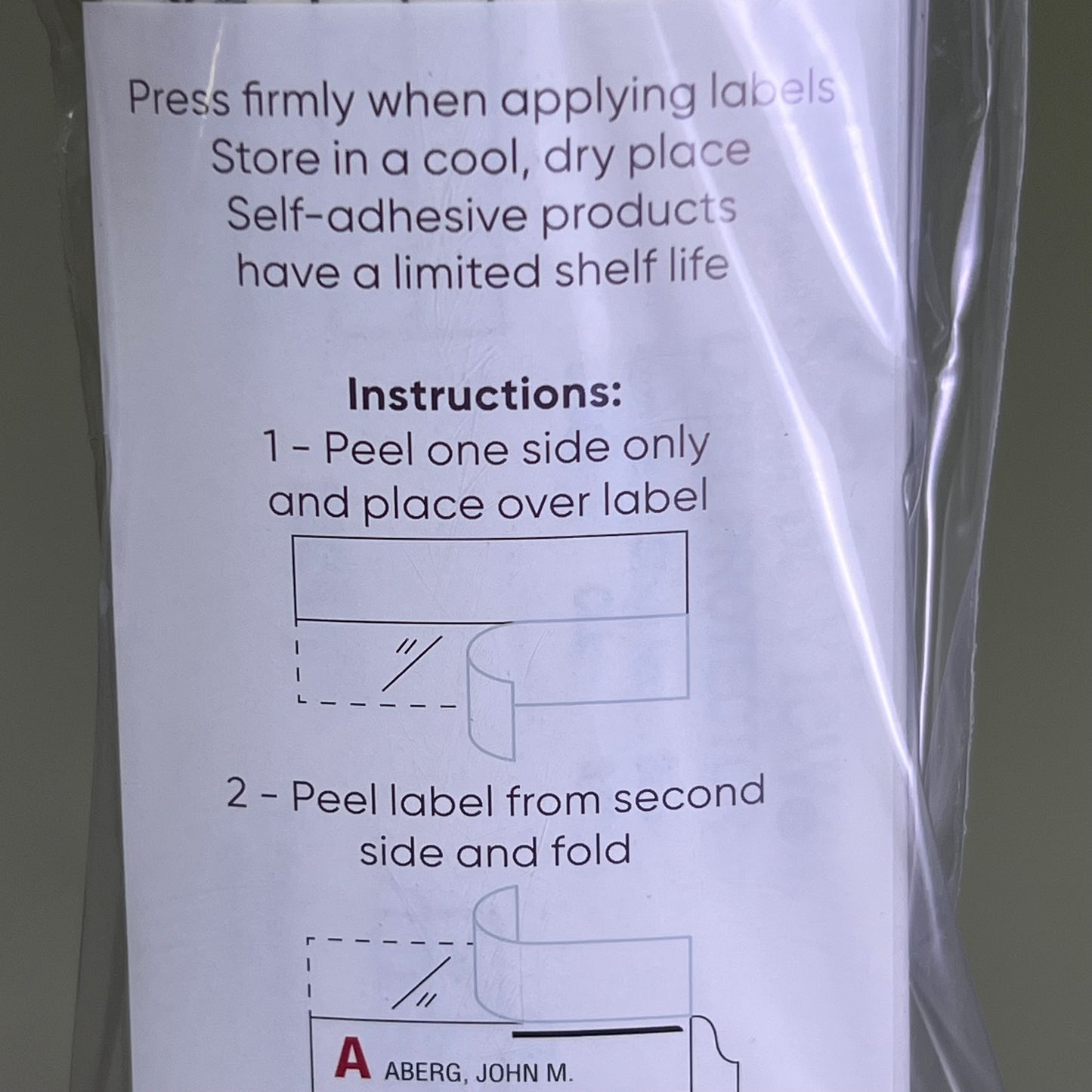 SMEAD (500 PACK) Seal & View Label Protectors 3-1/2" x 1-11/16" Clear  67600