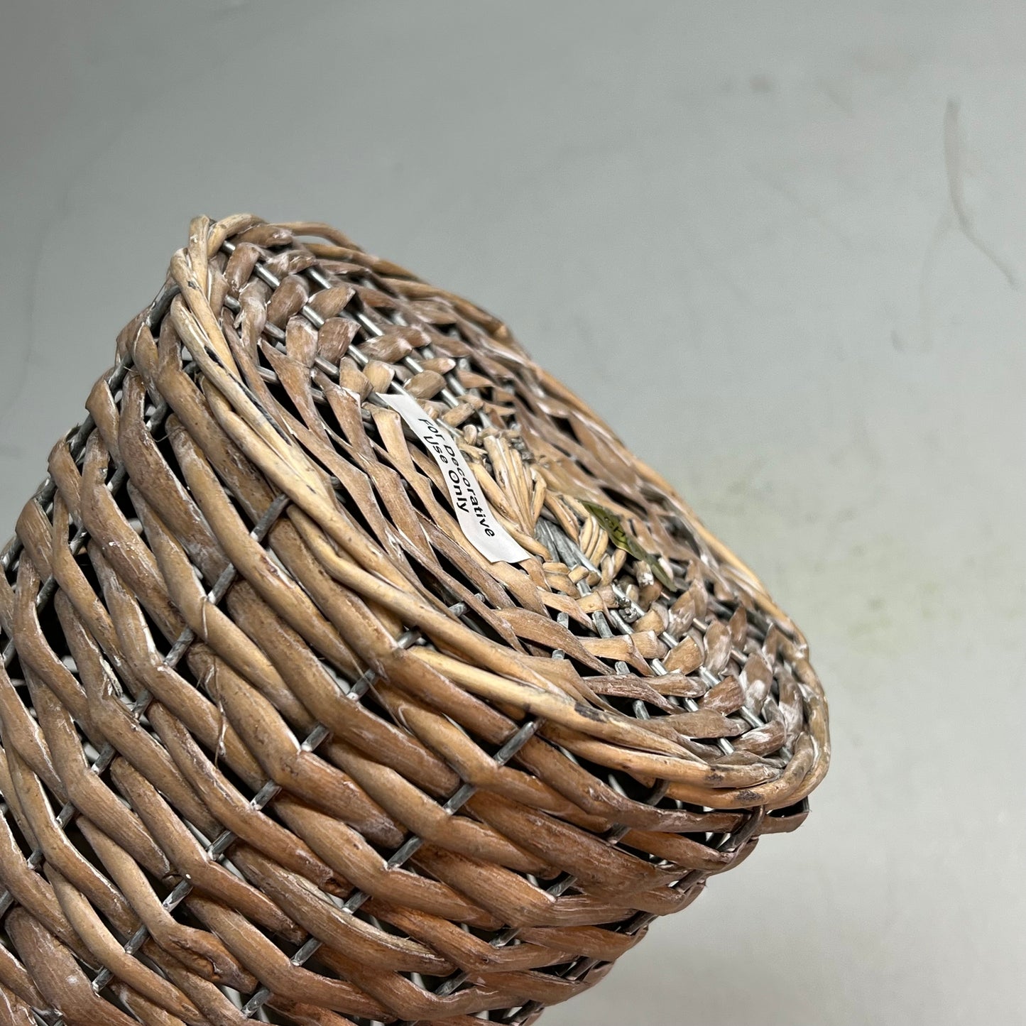 RAZ IMPORTS Natural Woven Pitcher 12" Tan/White Wash 4420663