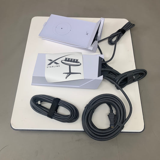 STARLINK Complete Satellite Dish Kit W/ Router, Dish, Power Supply & Cables (As-is, Linked to Account)