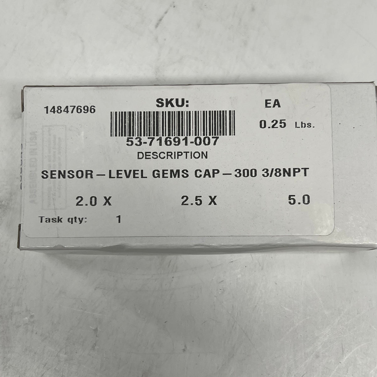 GEMS Capacitive Level Sensor Cap-300 Series 242970  100 PSI 53-71691-007