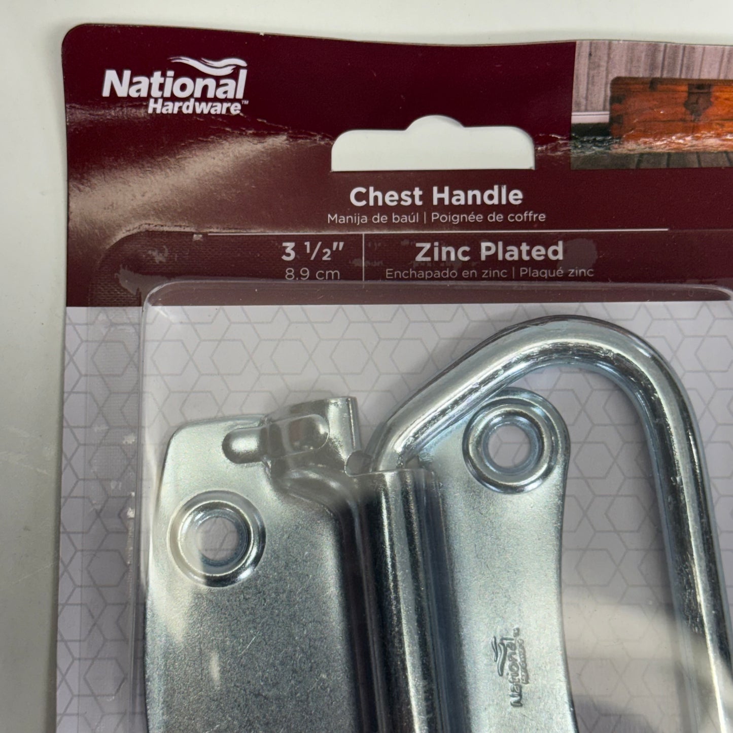 NATIONAL HARDWARE (5 PACK) Chest Handle Sz 3-1/2" Grey N117-002