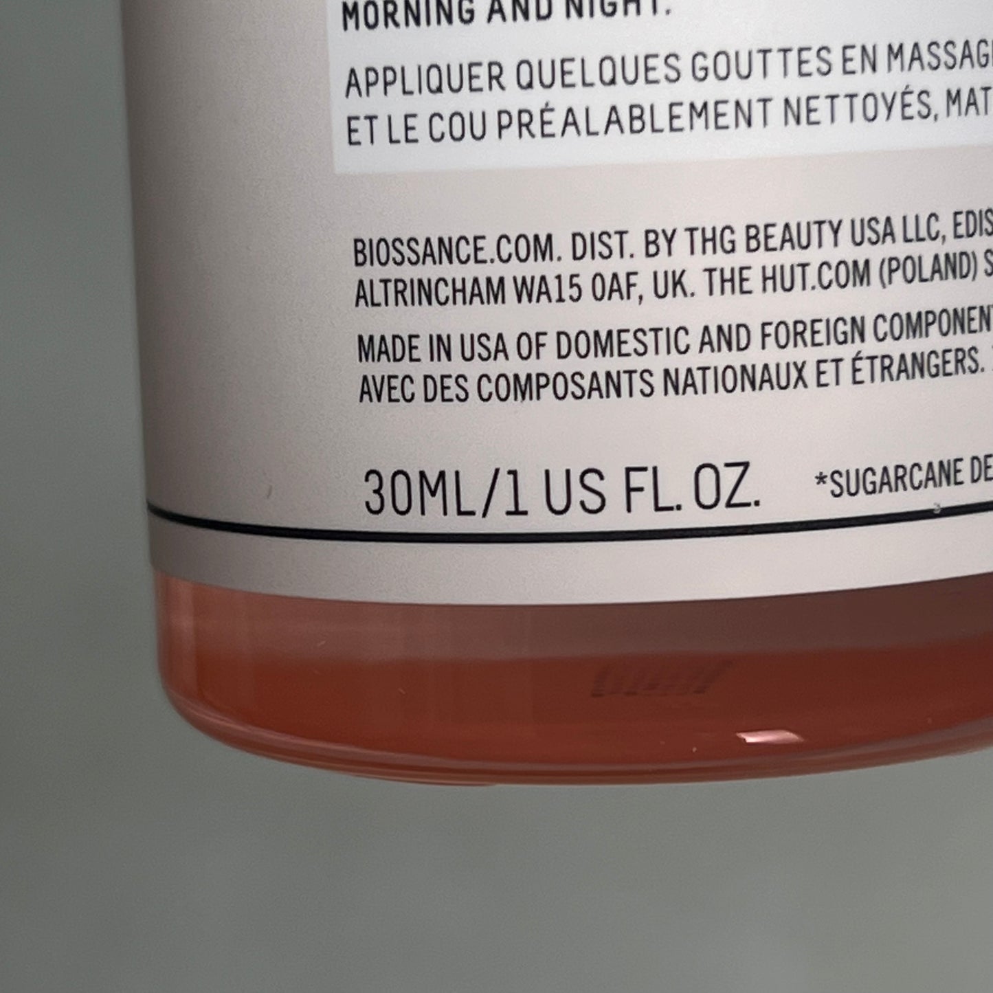 BIOSSANCE Squalene + Vitamin C Rose Oil For Skin Radiance & Suppleness 1 fl oz