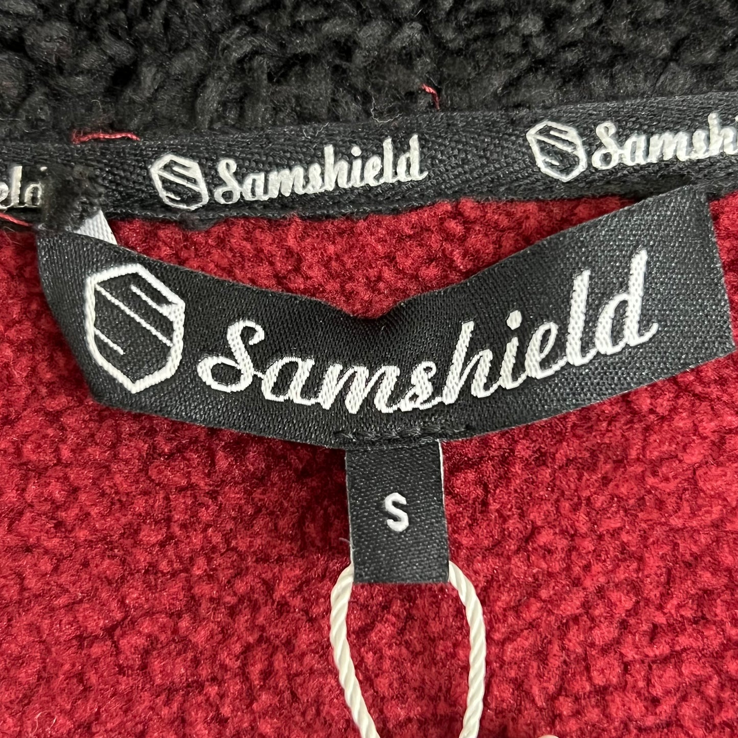 SAMSHIELD Ivy Equestrian Wool Lined Zip Up Hooded Jacket Women's Sz S Raspberry