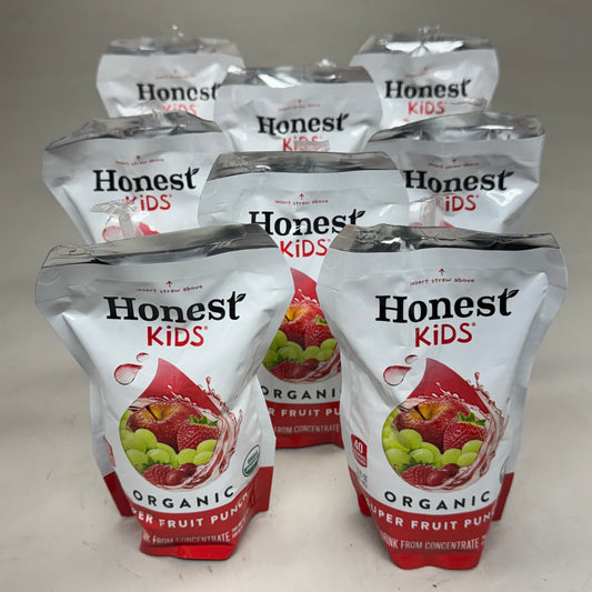 HONEST KIDS (8 PACK) Super Fruit Punch Juice Pouch 6.75oz BB 06/25