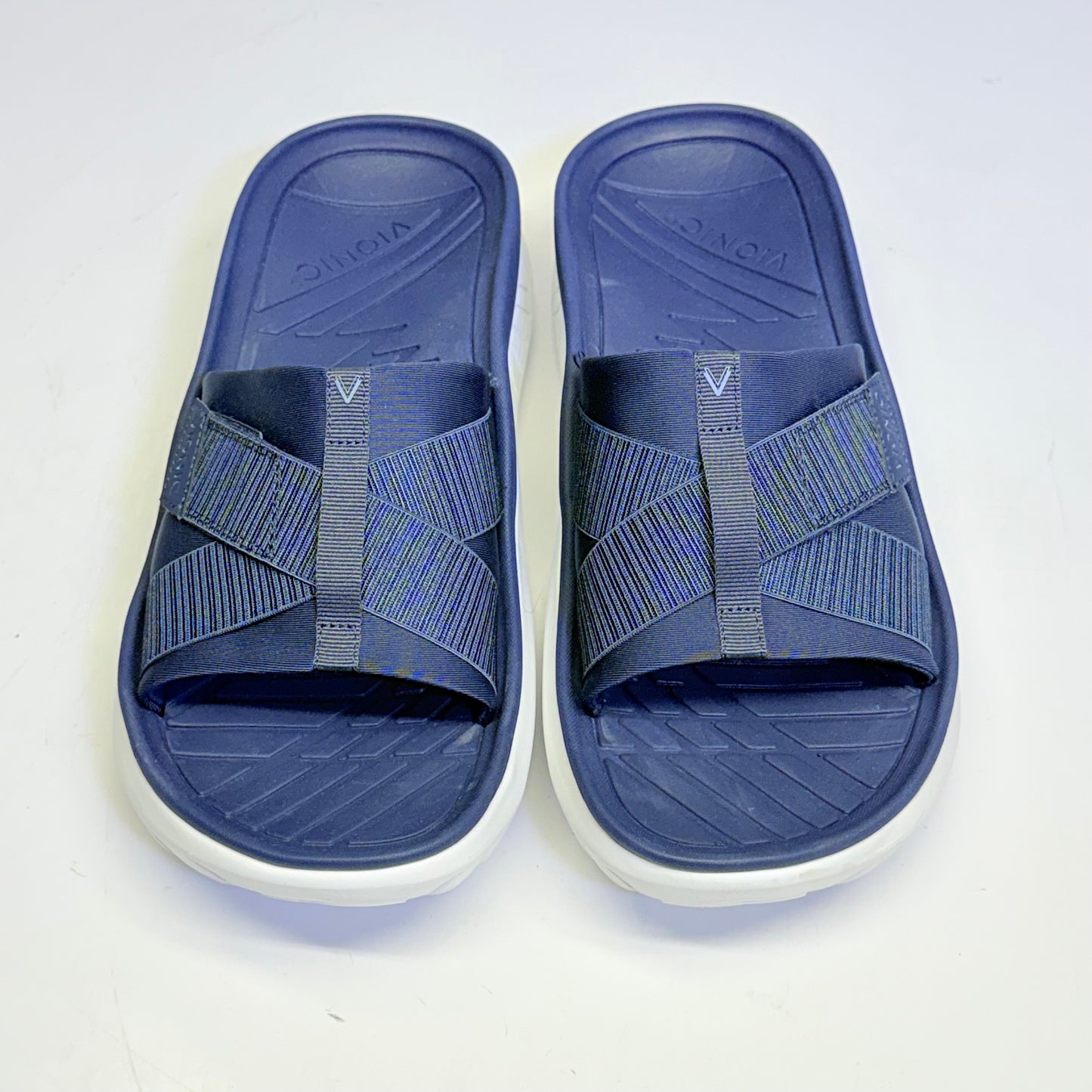 VIONIC Recovery Slide Sandals Rebound Adjustable Unisex Sz 11M Navy New
