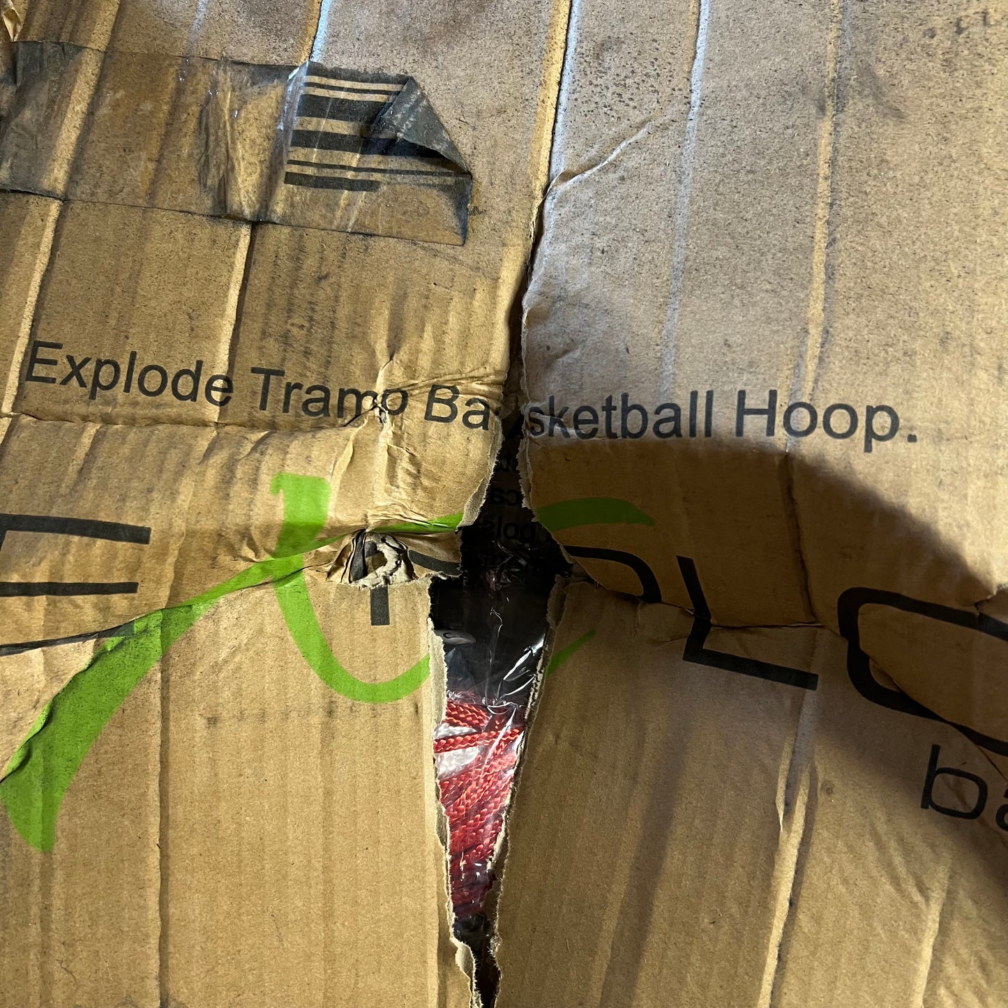 ZA@ EXPLODE  Airdunk Trampoline Basketball Hoop W/ Basketball Full Sz Hoop Black (As-Is)