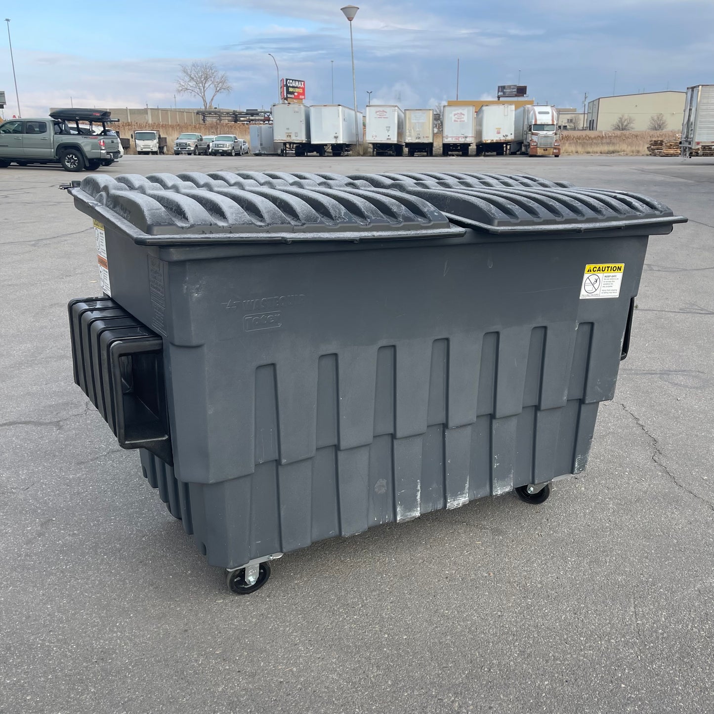Z@ TOTER Front Load Mobile Trash Container 2 cubic yard, 78”x52”x44” FL020