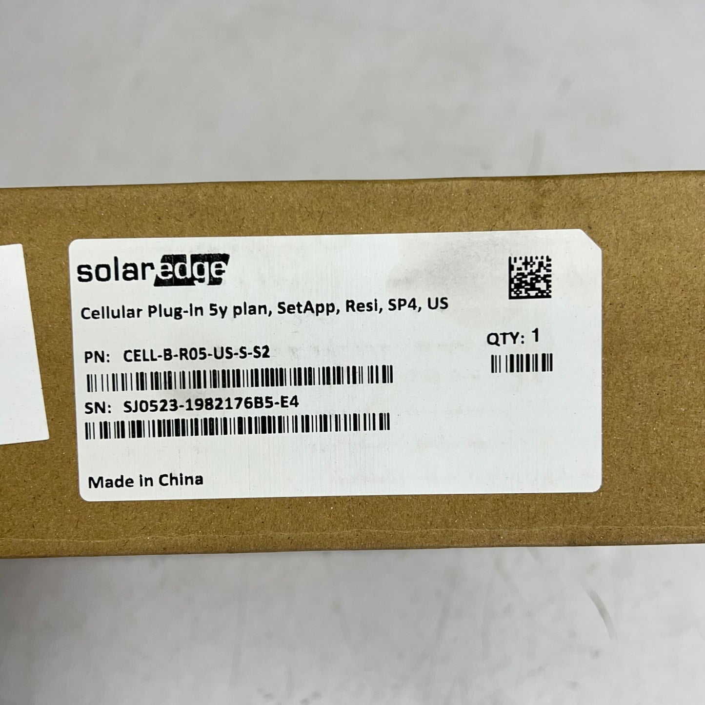 SOLAR EDGE Cellular Plug-in Compatible W/ Setapp 5-Y Plan CELL-B-R05-US-S-S2