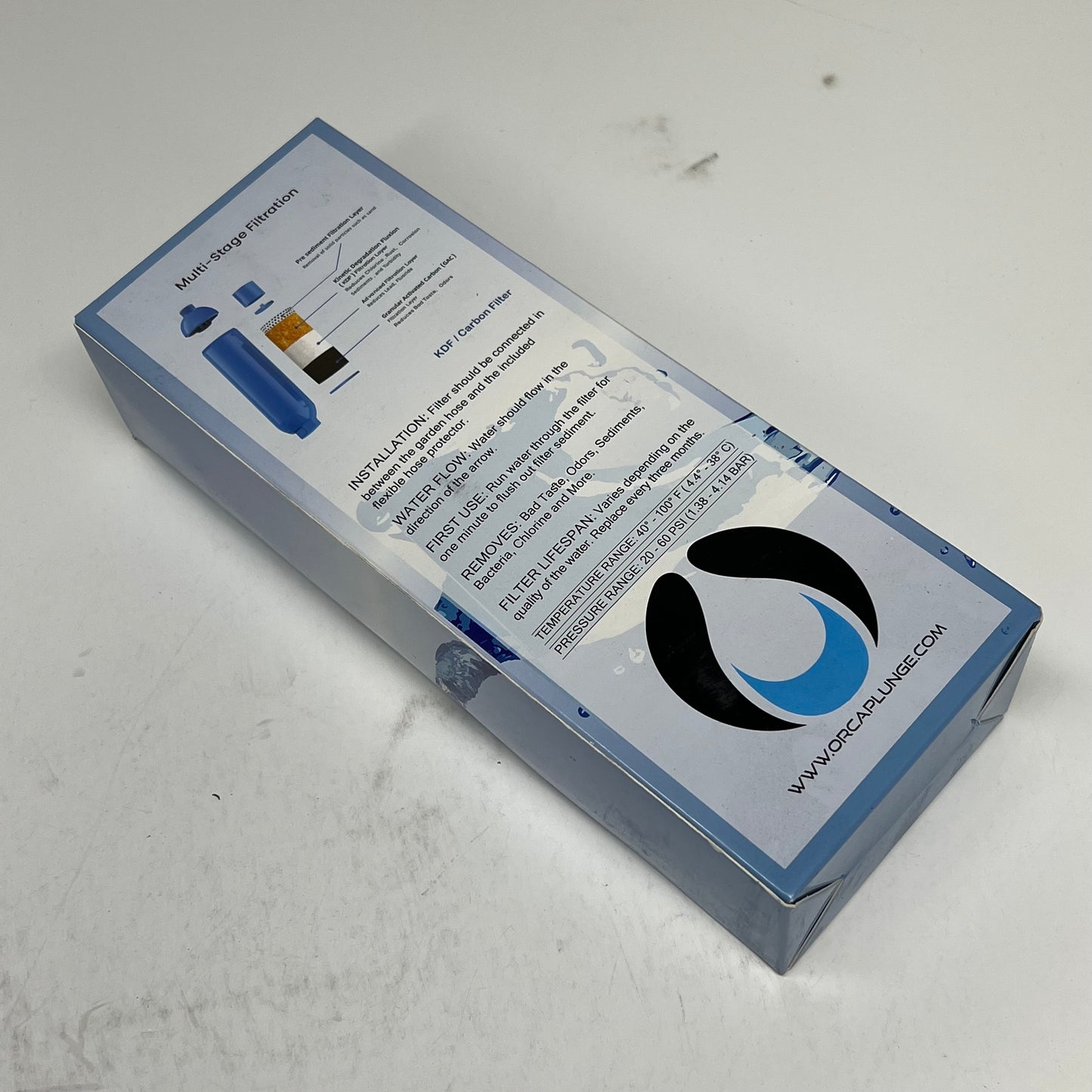 ORCA PLUNGE  Garden Pre-filter Hose Filter for Clean Water Filling the Pool  Blue