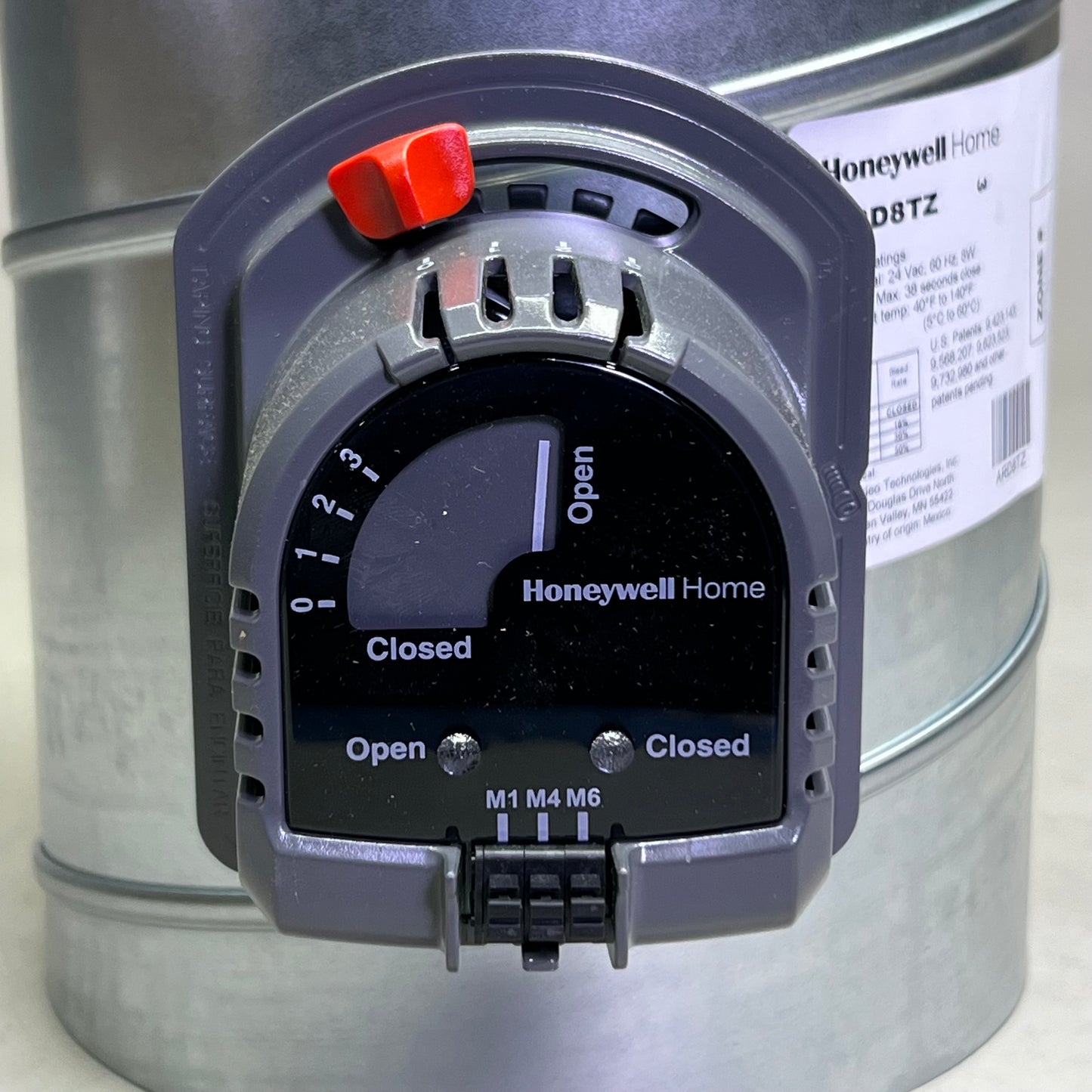 HONEYWELL Round Automatic Damper 9", Grey ARD9TZ