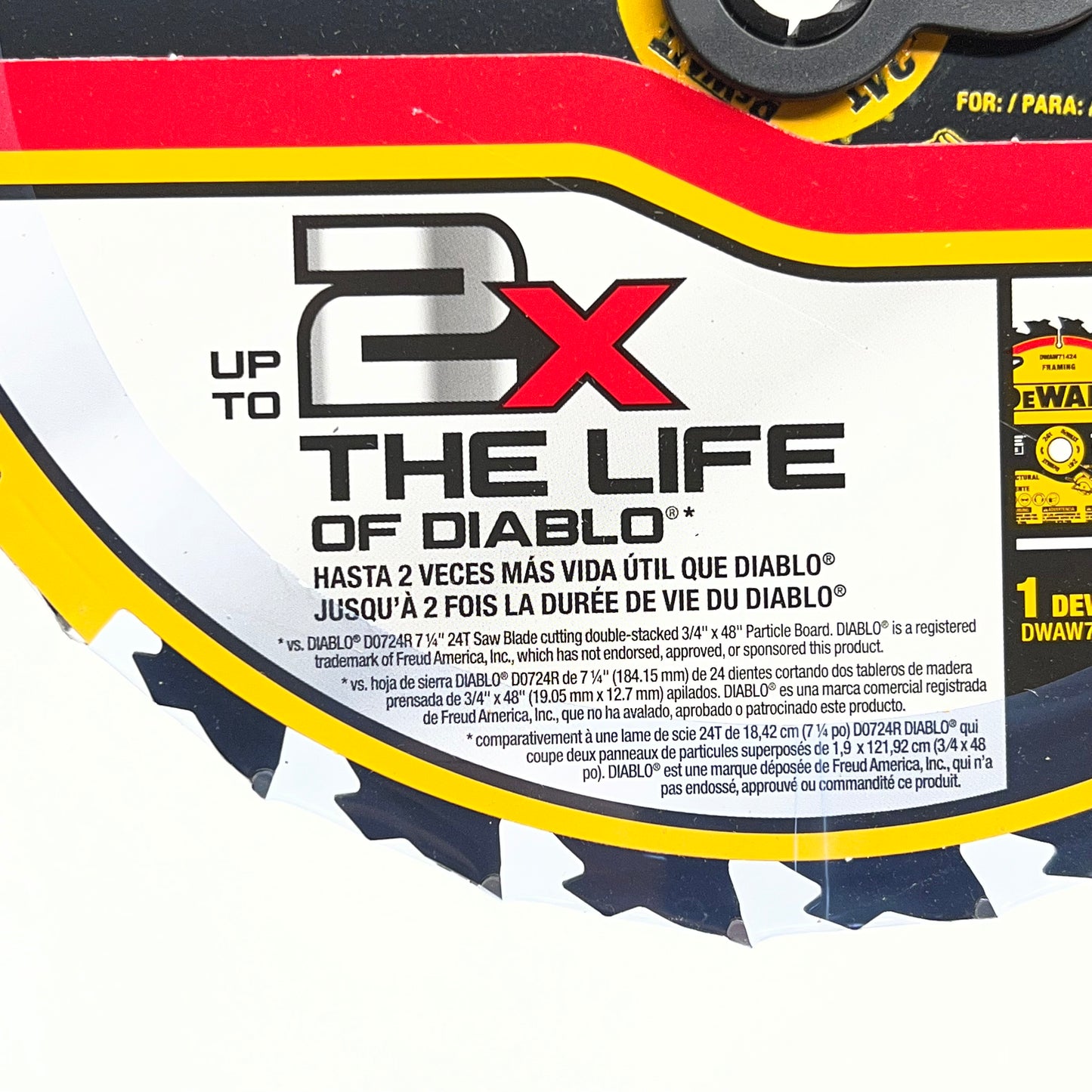 DEWALT (5 PACK) Elite Series Circular Saw Blade Demolition 7 1/4" DWAW|71424