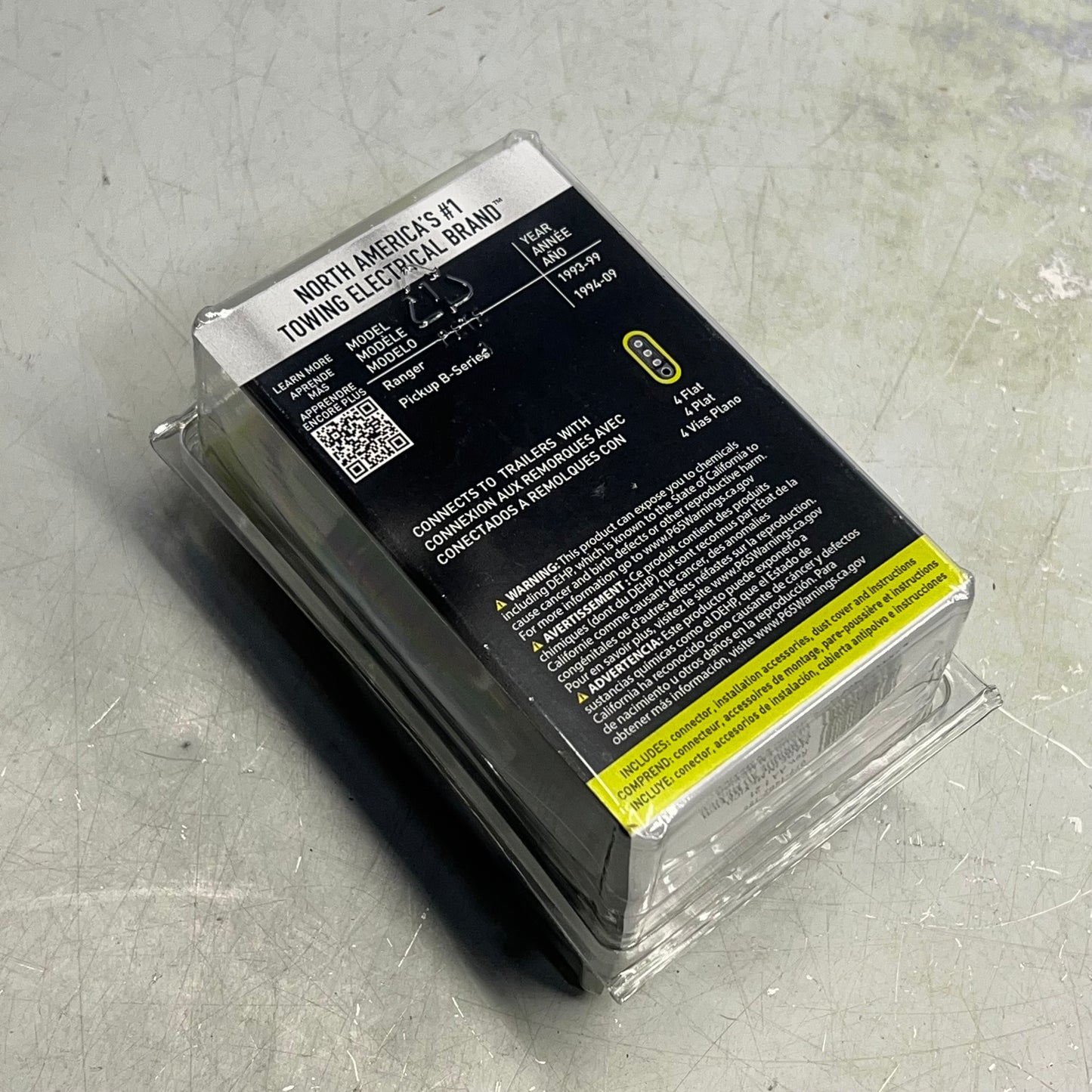 HOPKINS Towing Solutions Trailer Wire Harness 4 Flat 2.1 Amp Black 40215