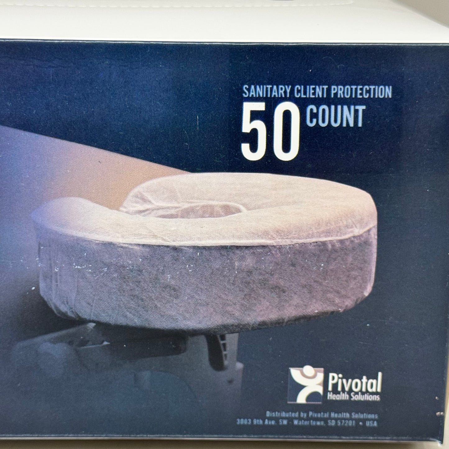 PIVOTAL  (50 PACK) Sani-Cover Face Rest Covers Fitted Disposable White FRC30-50