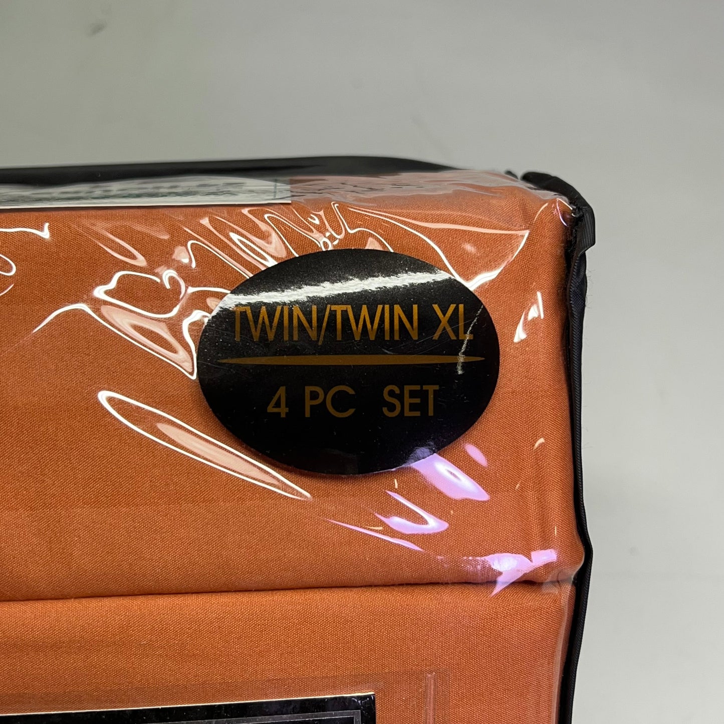 ZA@ ELEGANT COMFORT (6 PIECE SET) Luxury Soft Bed Sheets Set Dobby Stripe Design Twin/Twin XL Copper C