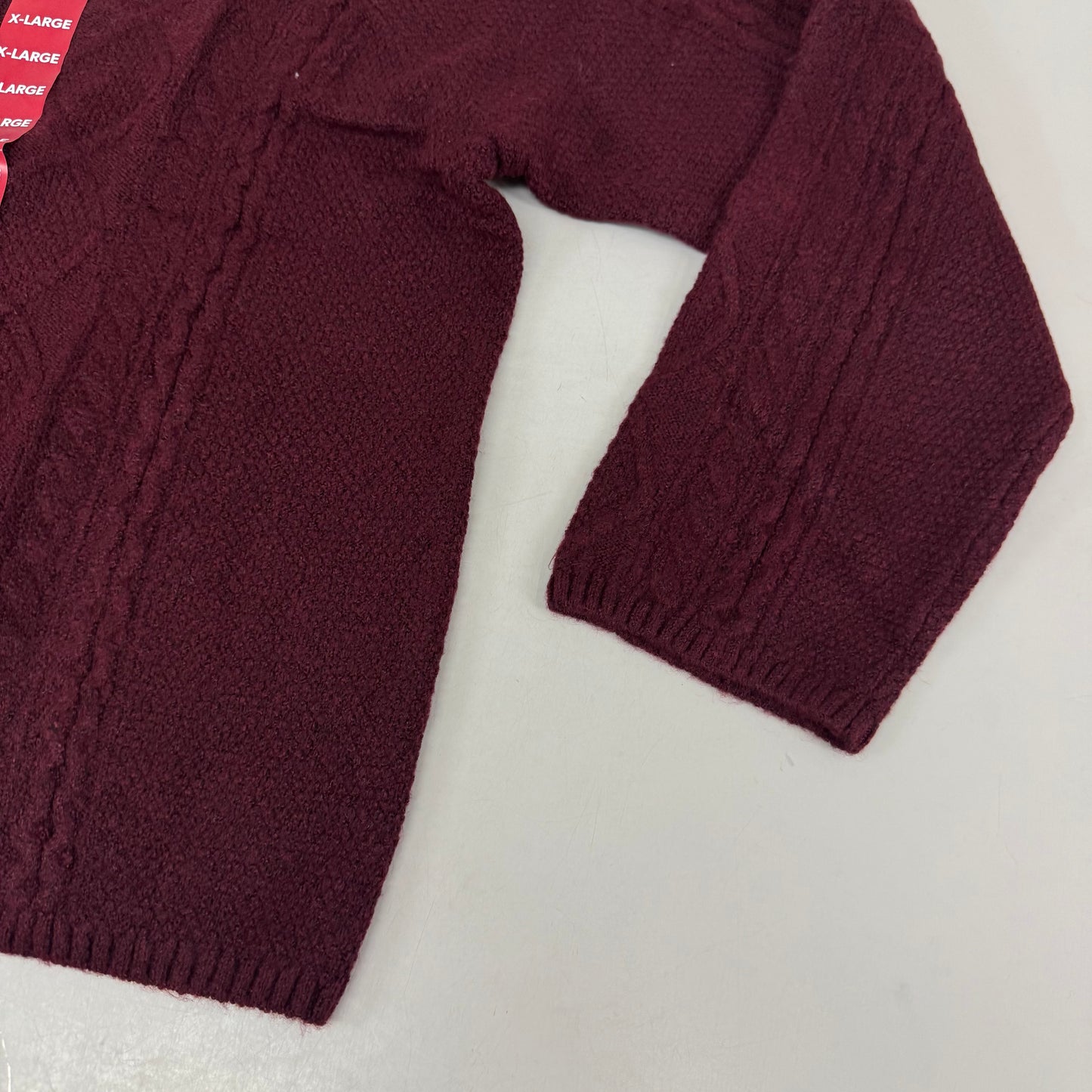 VINCE CAMUTO Cable Knit Sweater Women's Sz-XL Wine SC2895