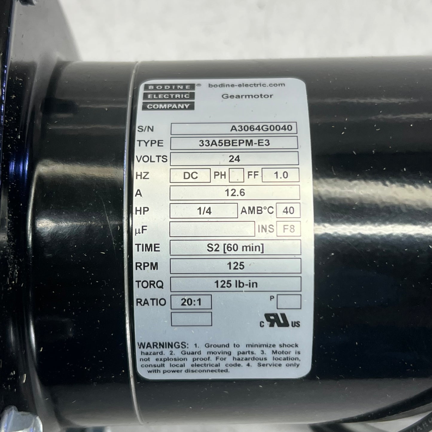 WON-DOOR Universal Closing System Subassembly PMD125 Pocket Motor Drive 24V 016153
