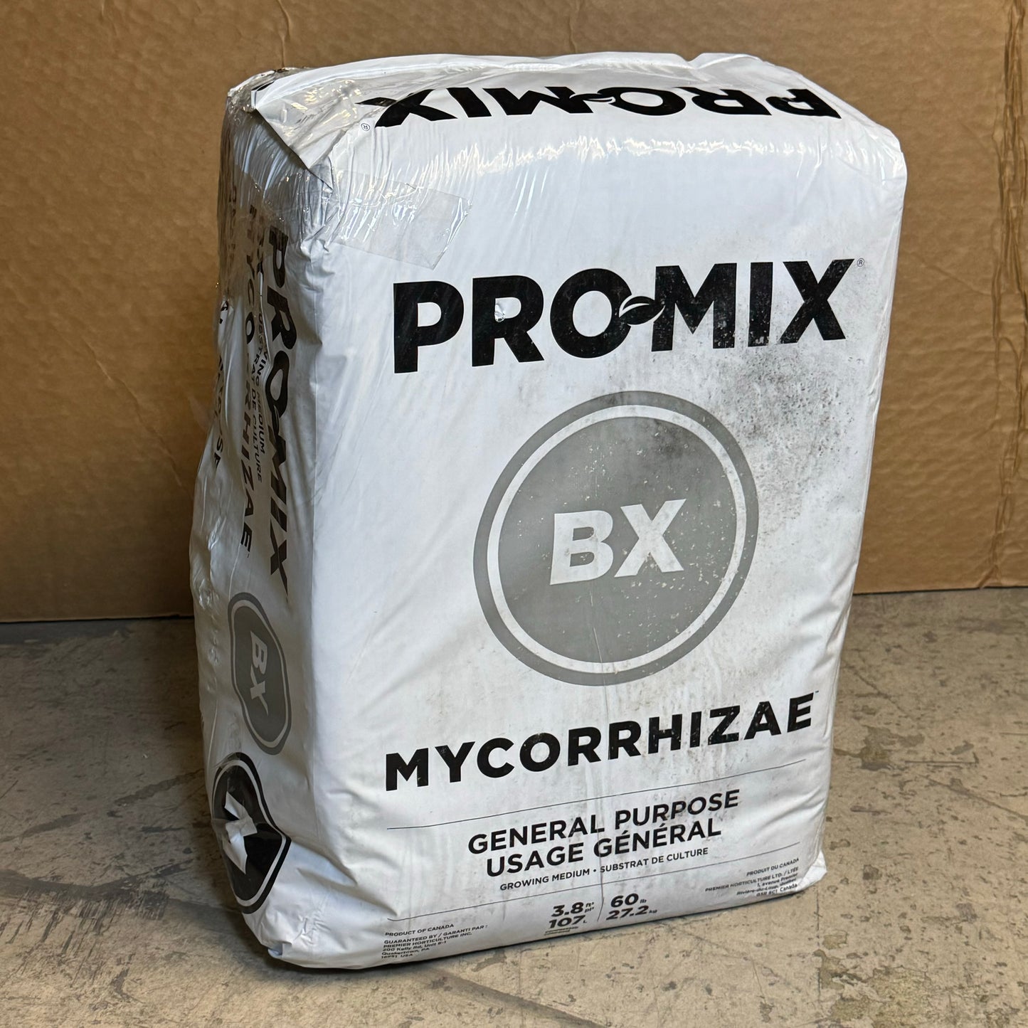 ZA@ PROMIX (60 lb Bag) Bx Growing Medium Substrat De Culture Mycorrhizae Sz 23”Hx16”Lx14”W (AS-IS, Open Bag)