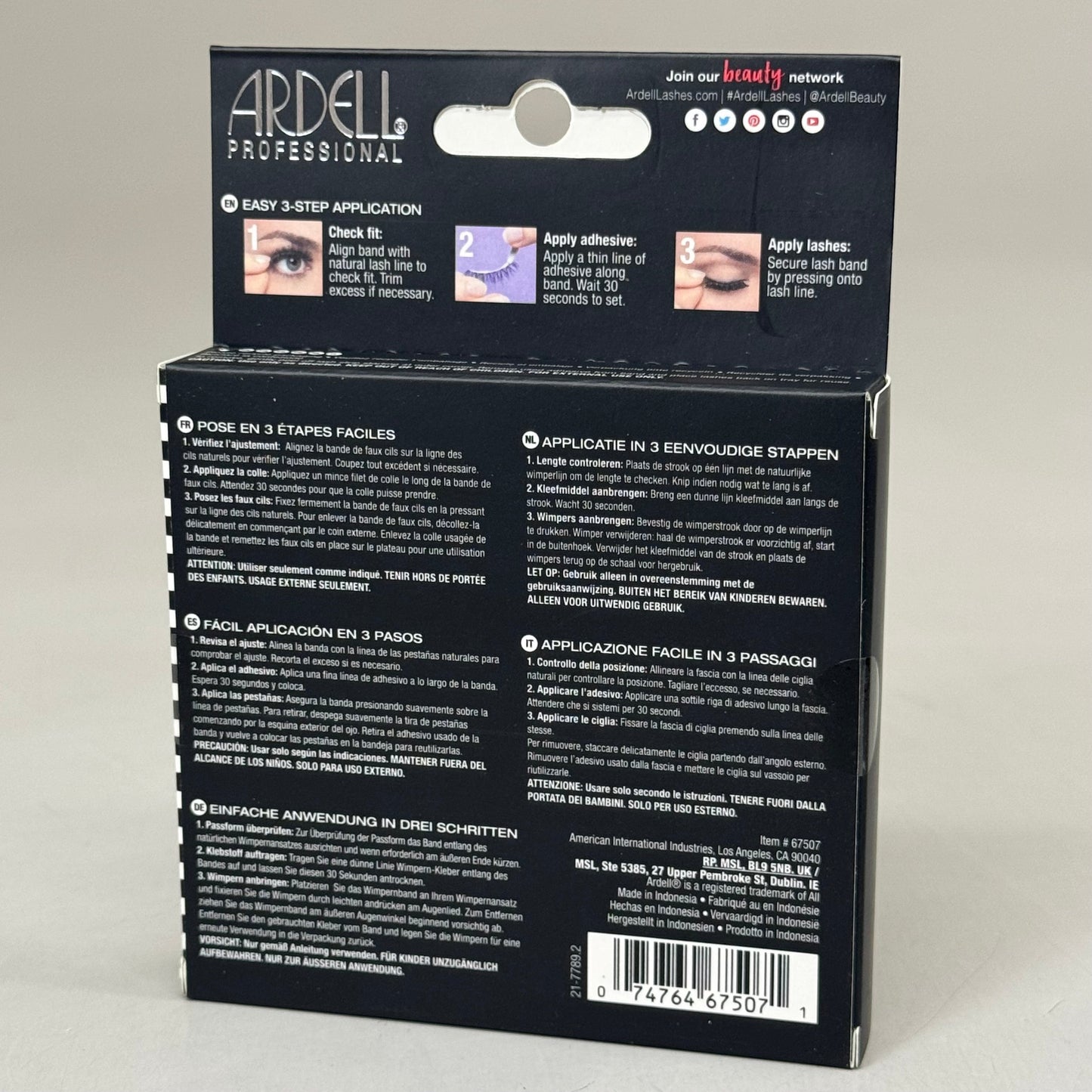 ZA@ ARDELL (4 PACK, 4 PAIRS EACH) Fauxmink Lashes Lightweight Knot-Free Black 817 A