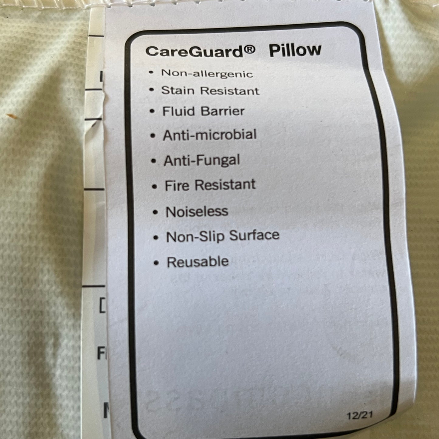 CAREGUARD (2 PACK) Pillow Queen White Sz Queen