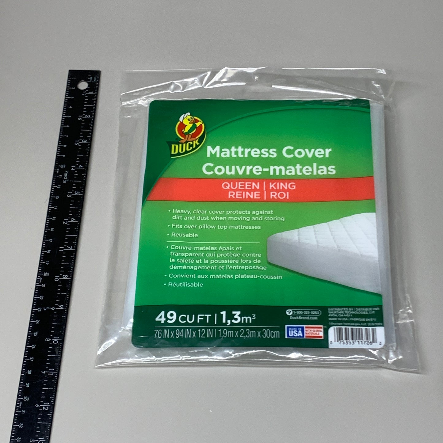 DUCK 2PK Mattress Cover Queen/King 49 CU FT 76IN X 94 IN 075353117262