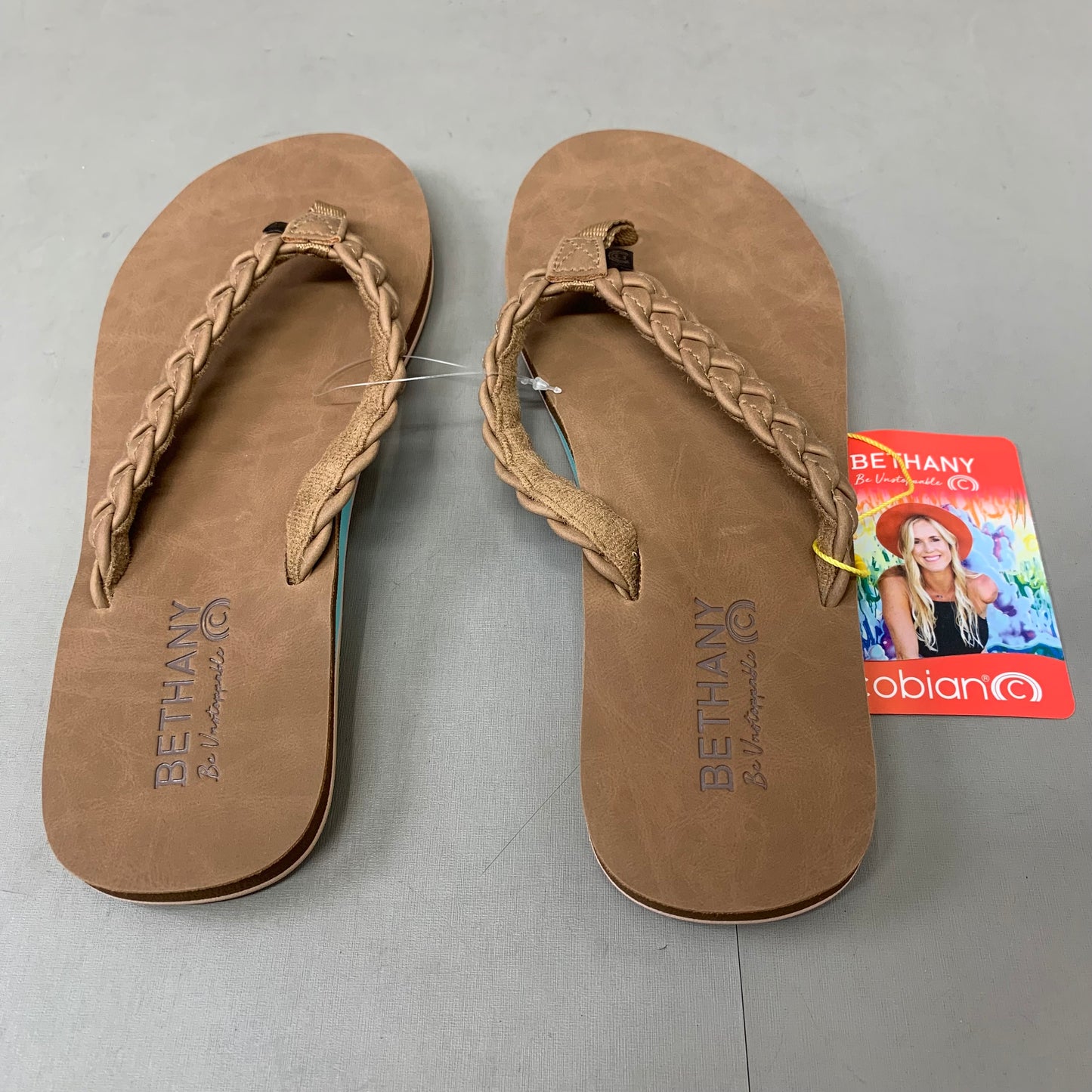 COBIAN Braided Pacifica Sandals Women's SZ 8, EU 41 TAN BBP23-230-8