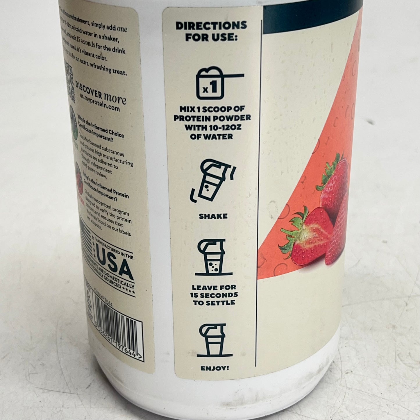 MY PROTEIN Clear Whey Isolate Strawberry Zero Sugar 20g Protein 1.1 Lb BB 02/27