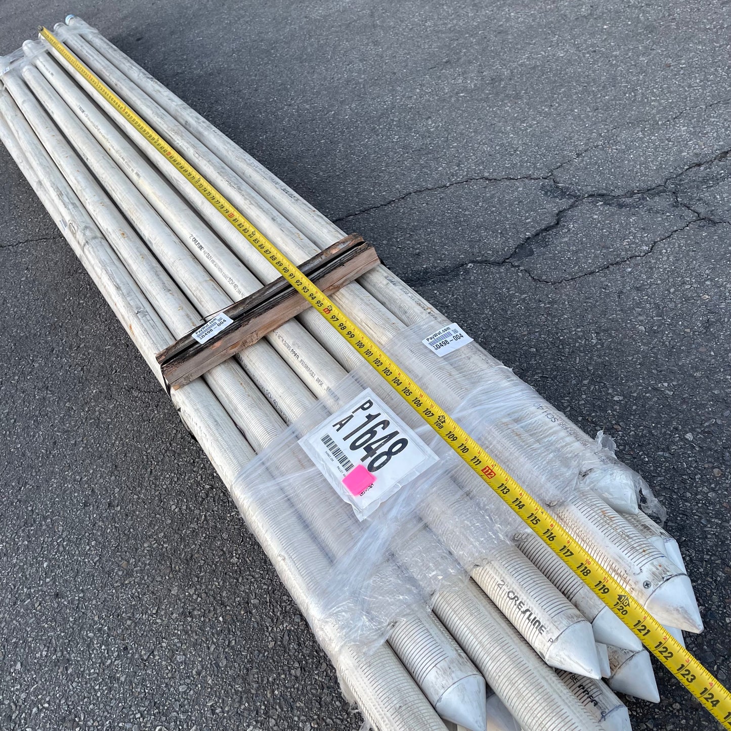 ZA@ Pallet of CRESLINE PVC Pipes 120”x2” (AS-IS)
