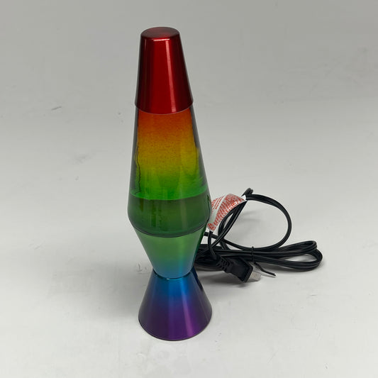 SCHYLING Accent Lava Lamp Illuminate Your Mood 11.5" Rainbow Liquid & Base 1982
