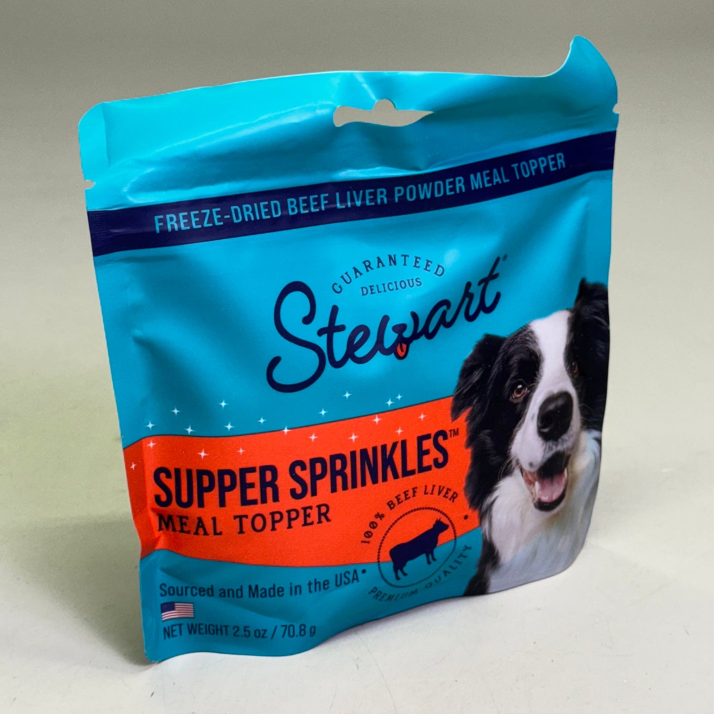 ZA@ STEWART (12 PACK) Supper Sprinkles Beef Liver Meal Topper 2.5 oz BB 10/25 F