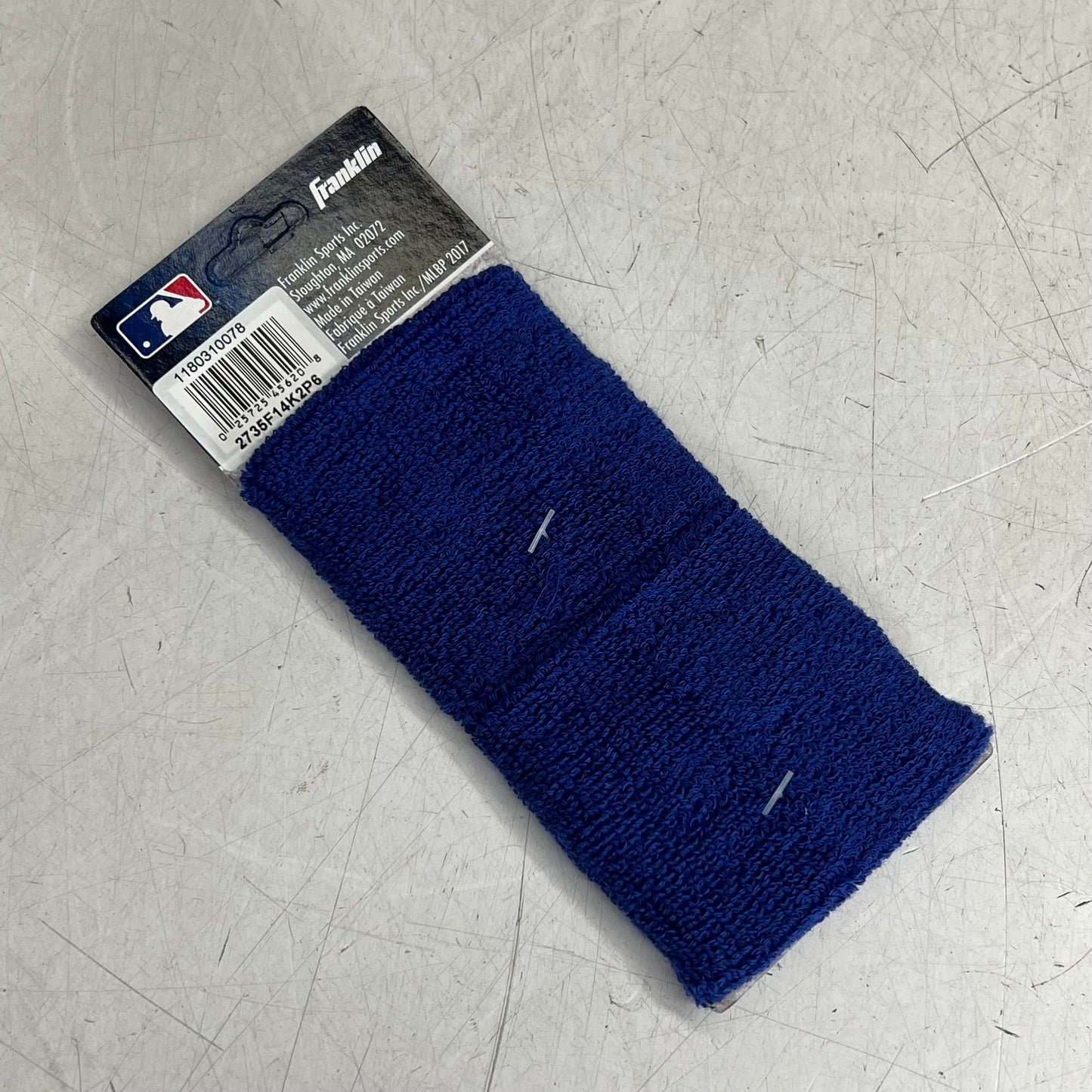 FRANKLIN (2 PACK) Wristbands Official Team Logo Blue Jays 3"W Blue 27535F14K2P6