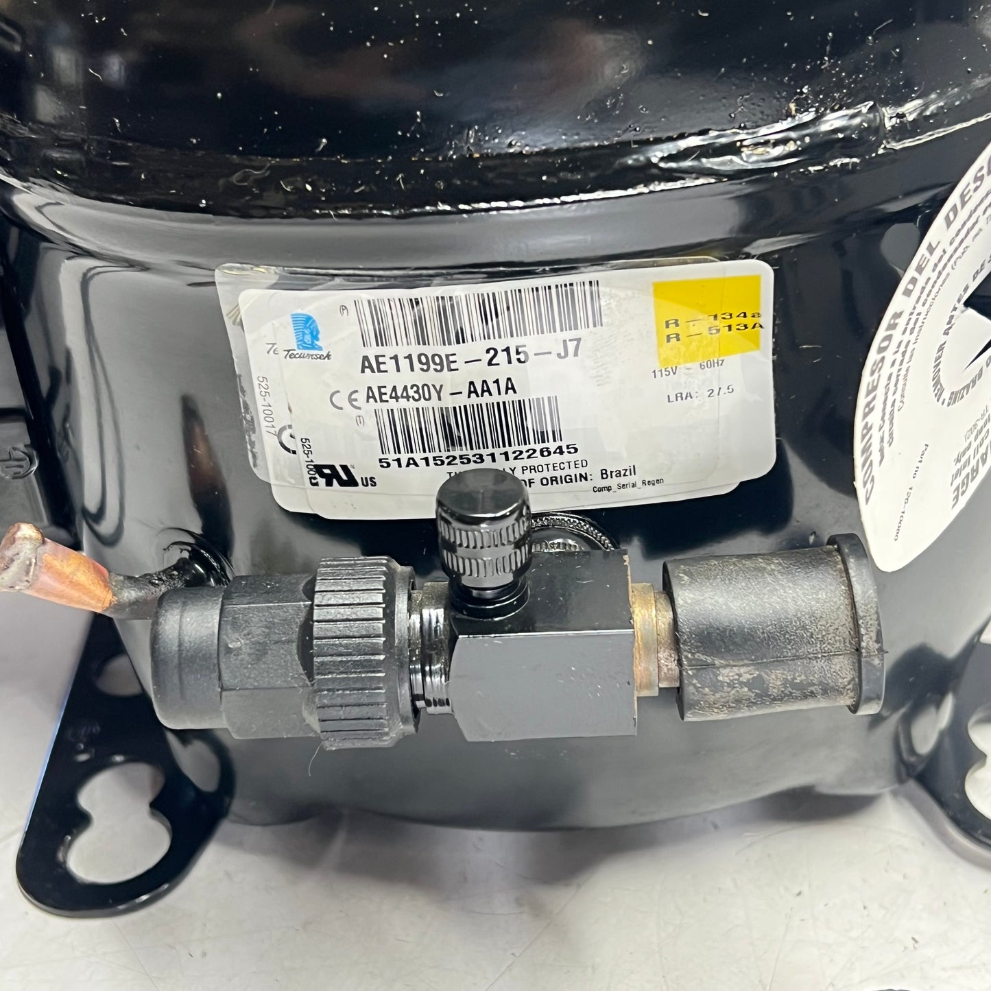 TECUMSEH Compressor High Start Torque 1/4 HP 115V 1PH 60Hz AE1199E-215-J7