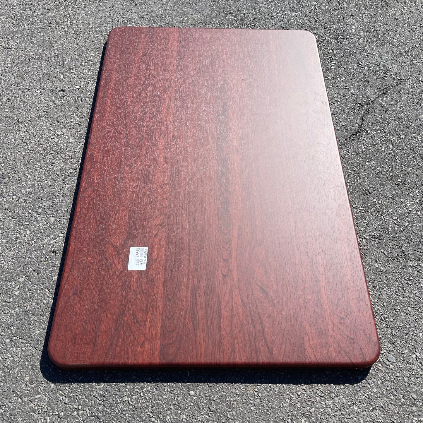 LANCASTER Rectangular Thermo-Formed Table Top 48"x30"x1" Red Mahogany Finish