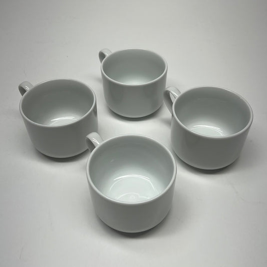 PILLIVUYT (4 PACK) Heirloom Sancerre Porcelain Breakfast Cup White 3.5 Dia 9oz