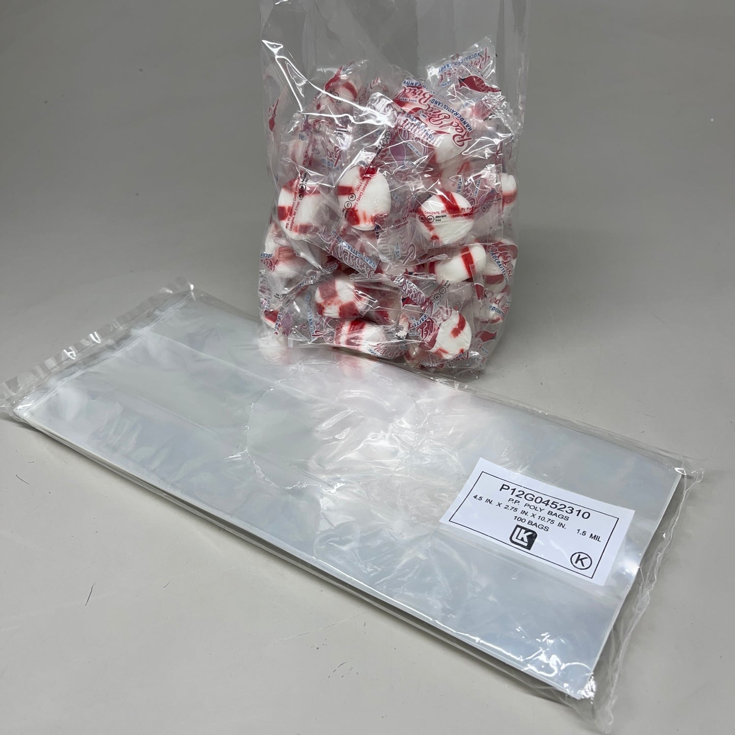 ELKAY (100 PACK) Clear Gusseted Cello Poly Plastic Bags Candy Cookie 1.5 Mil 4.5"x 2.75"x 10.75"