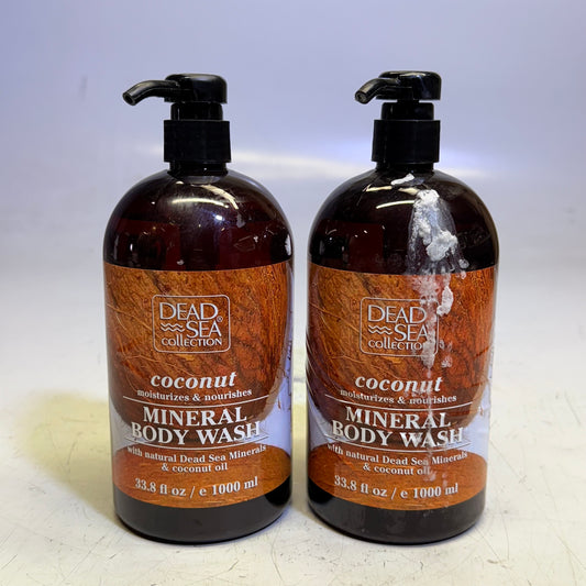 ZA@ DEAD SEA COLLECTION (2 PACK) Coconut Mineral Body Wash Moisturizes 33.8 Fl Oz (As-Is)