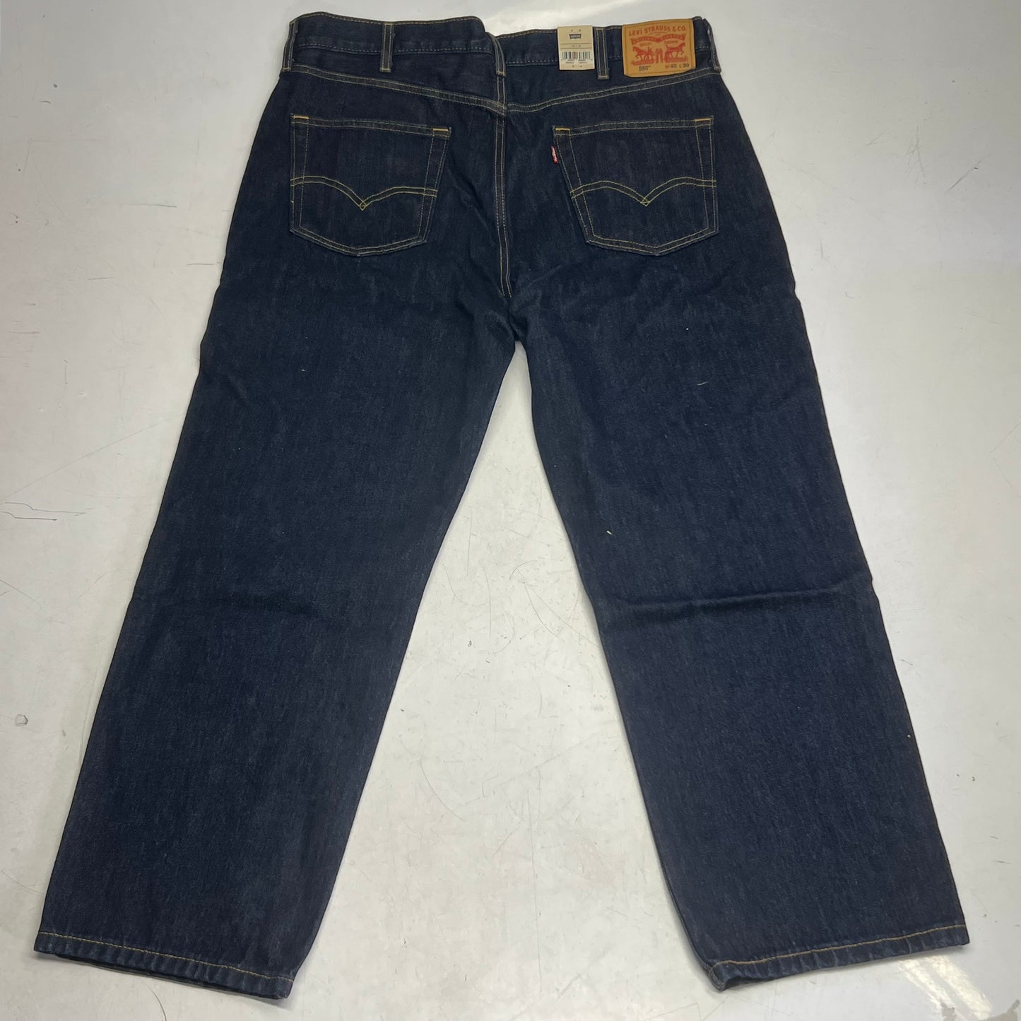 LEVIS 550 Relaxed Fit Jeans Men's Sz 40 X 30 Rigid Blue 005500216