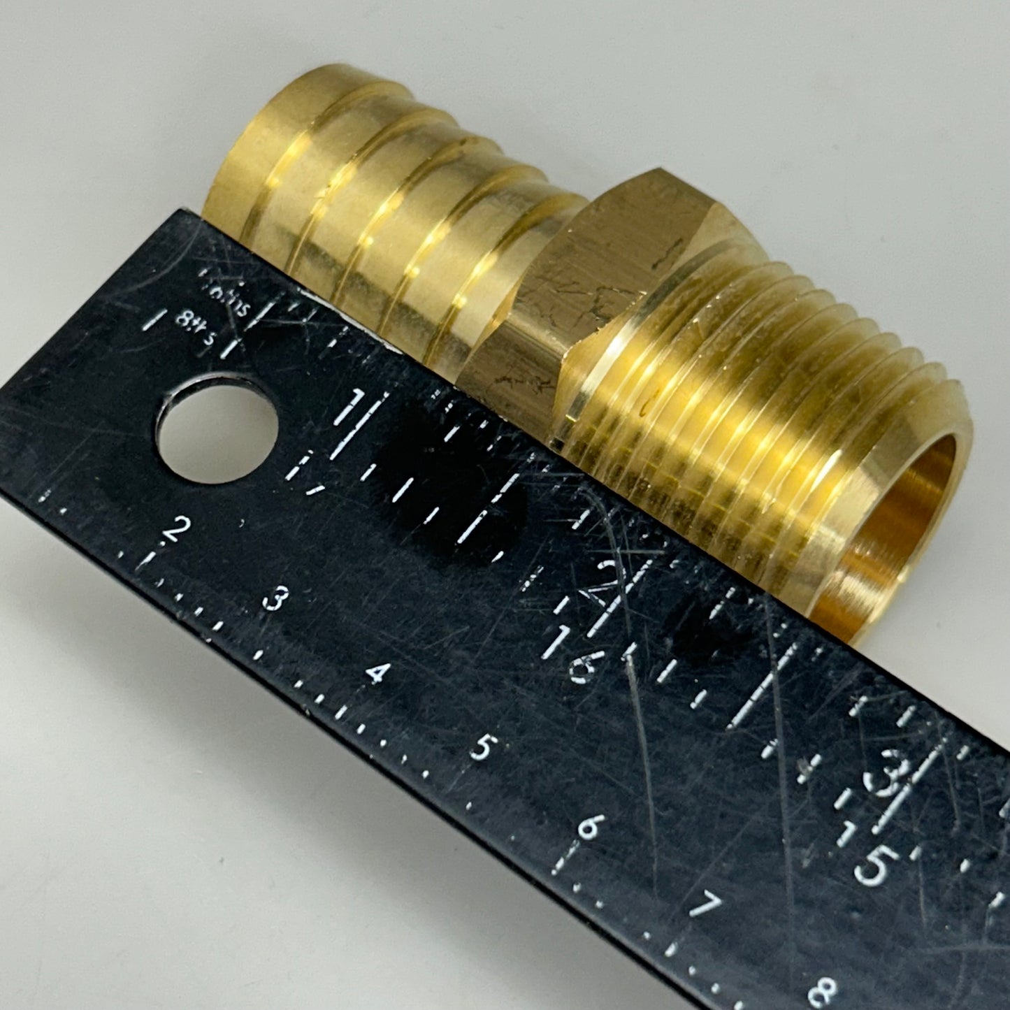 COILHOUSE PNEUMATICS (2 Pack) Barbed Hose Fitting Male Connector 1" Brass 125HBL-16-16