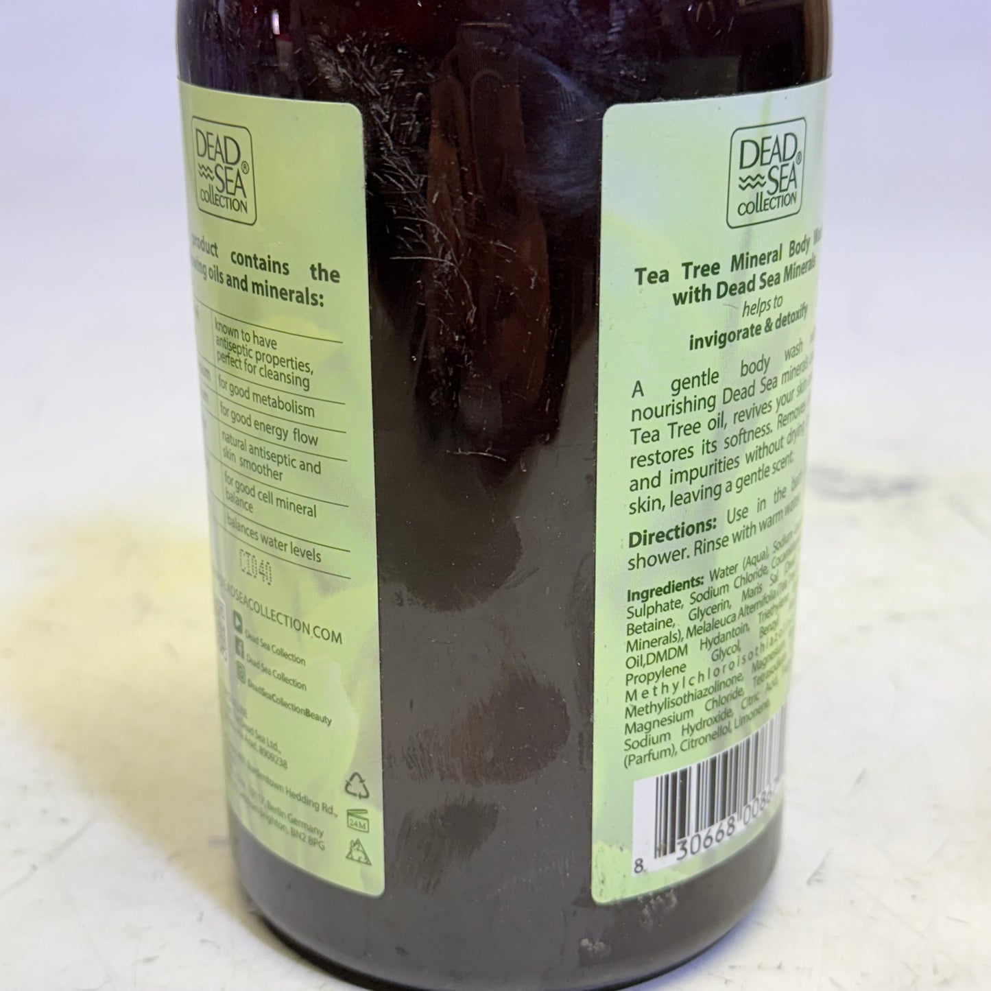 ZA@ DEAD SEA COLLECTION (2 PACK) Tea Tree Mineral Body Wash Detoxing 33.8 Fl oz. (As-is)