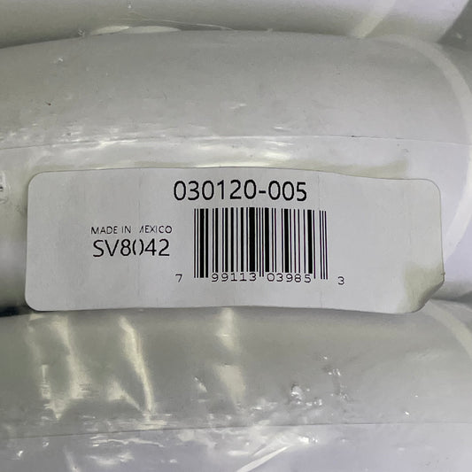 PLASTIFLEX (5 PACK) 90° Sweep Elbow 2” ID White Plastic 030120-005