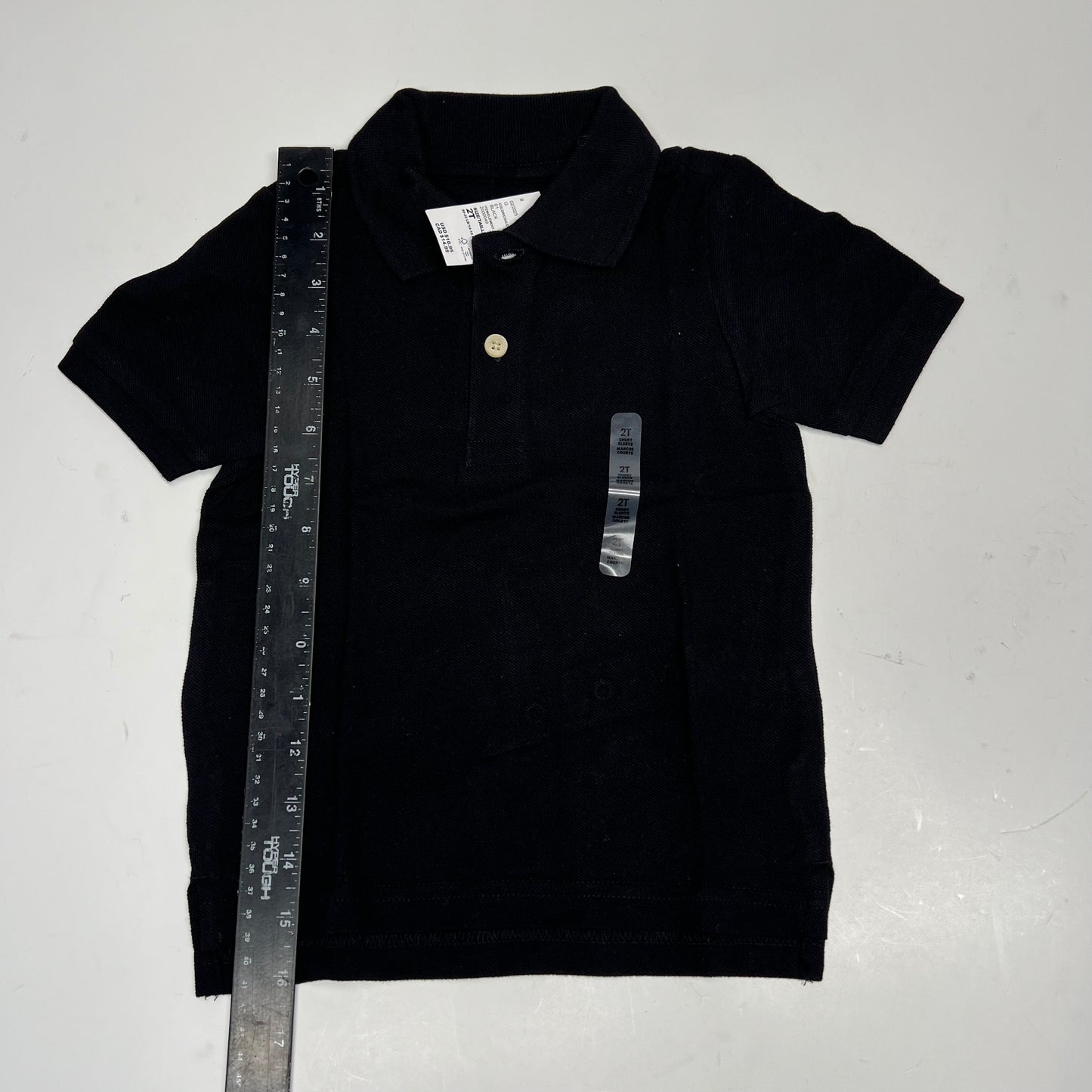 THE CHILDRENS PLACE (5 PACK) Uniform Soft Pique Polo Shirt Boy's sz 2T Black