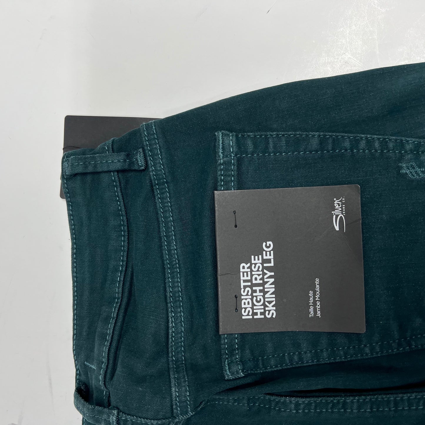 SILVER JEANS CO. Isbister High Rise Skinny Jeans Women's Sz 27/29 Emerald Green