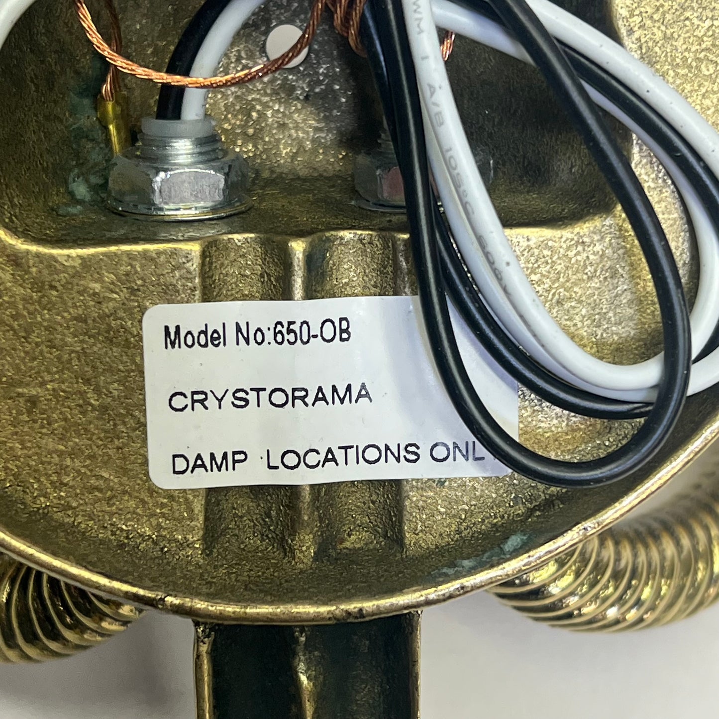 CRYSTORAMA LIGHTING Two Light Wall Sconce In Classic Style 15"x8" Brass 650-OB