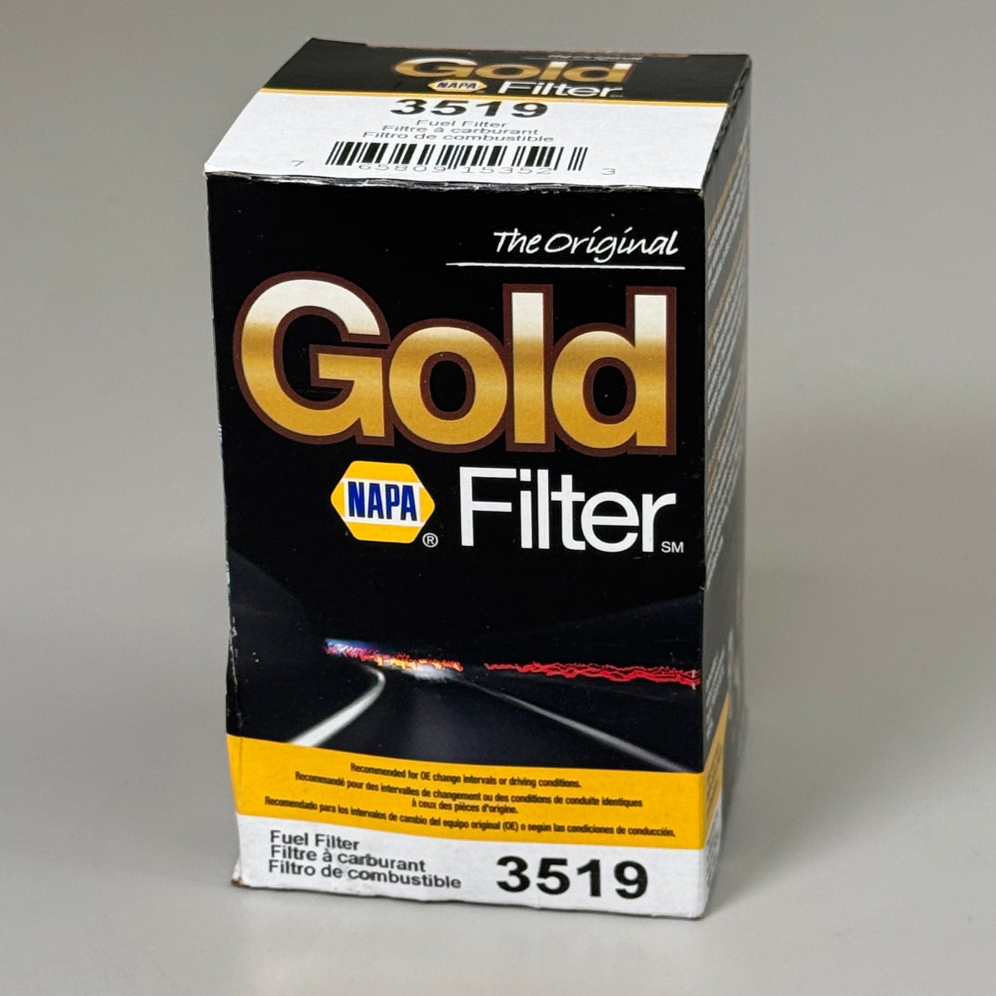 NAPA Original Gold Fuel Filter Enhanced Cellulose Material 3/4"-16 Thread 3519