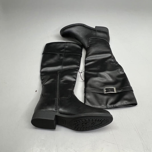 CHAPS Alda Style Riding Boots Faux Leather Women's Sz 7.5 M Black