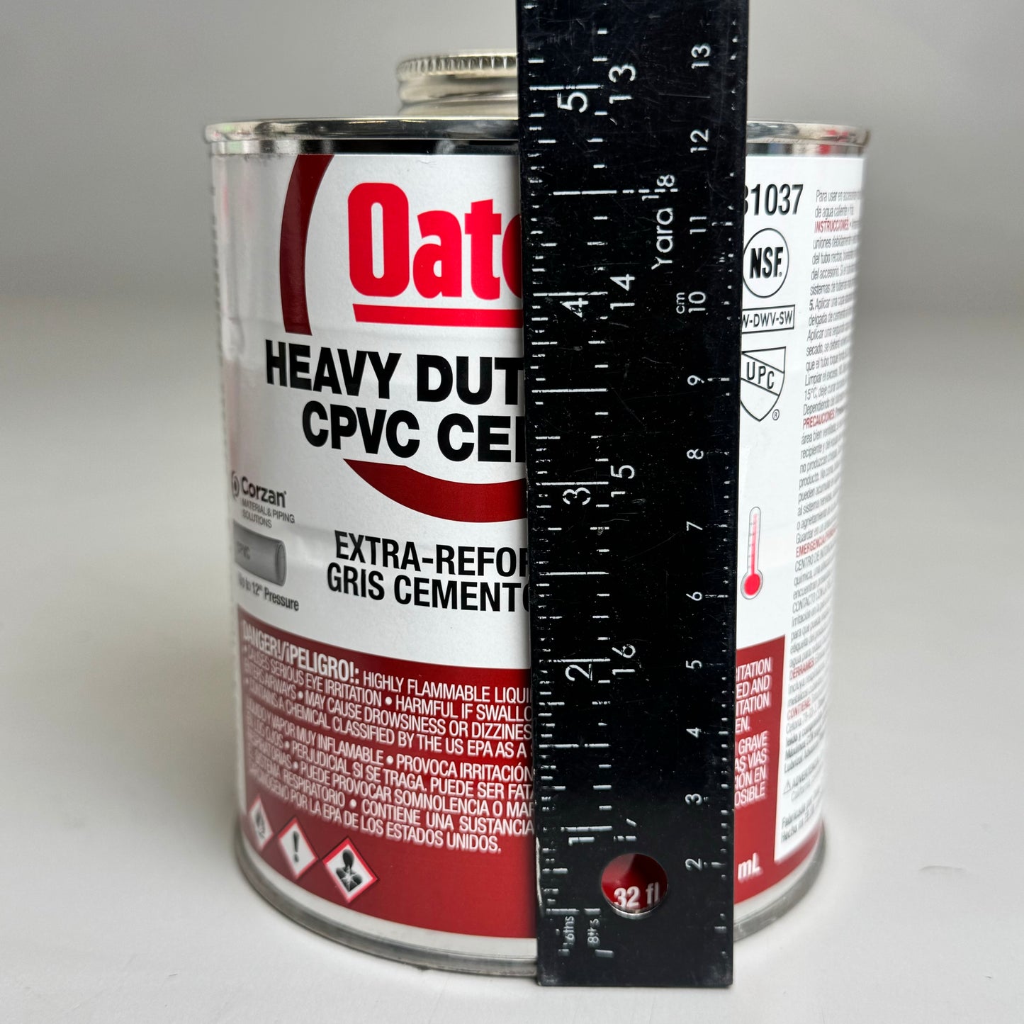 OATEY Brush In Can CPVC Cement Heavy Duty Gray 32 oz Model 31037