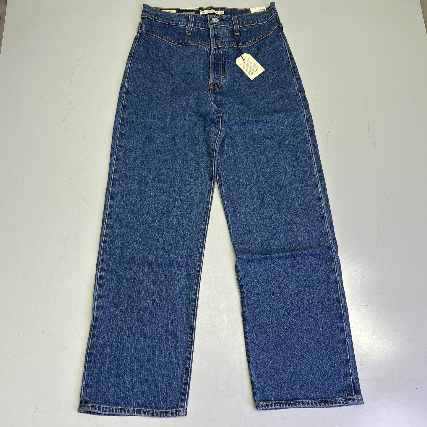 LEVIS Ribcage Western Yoke Jeans Women's Sz 29 x 27 Dark Wash 0049U0001