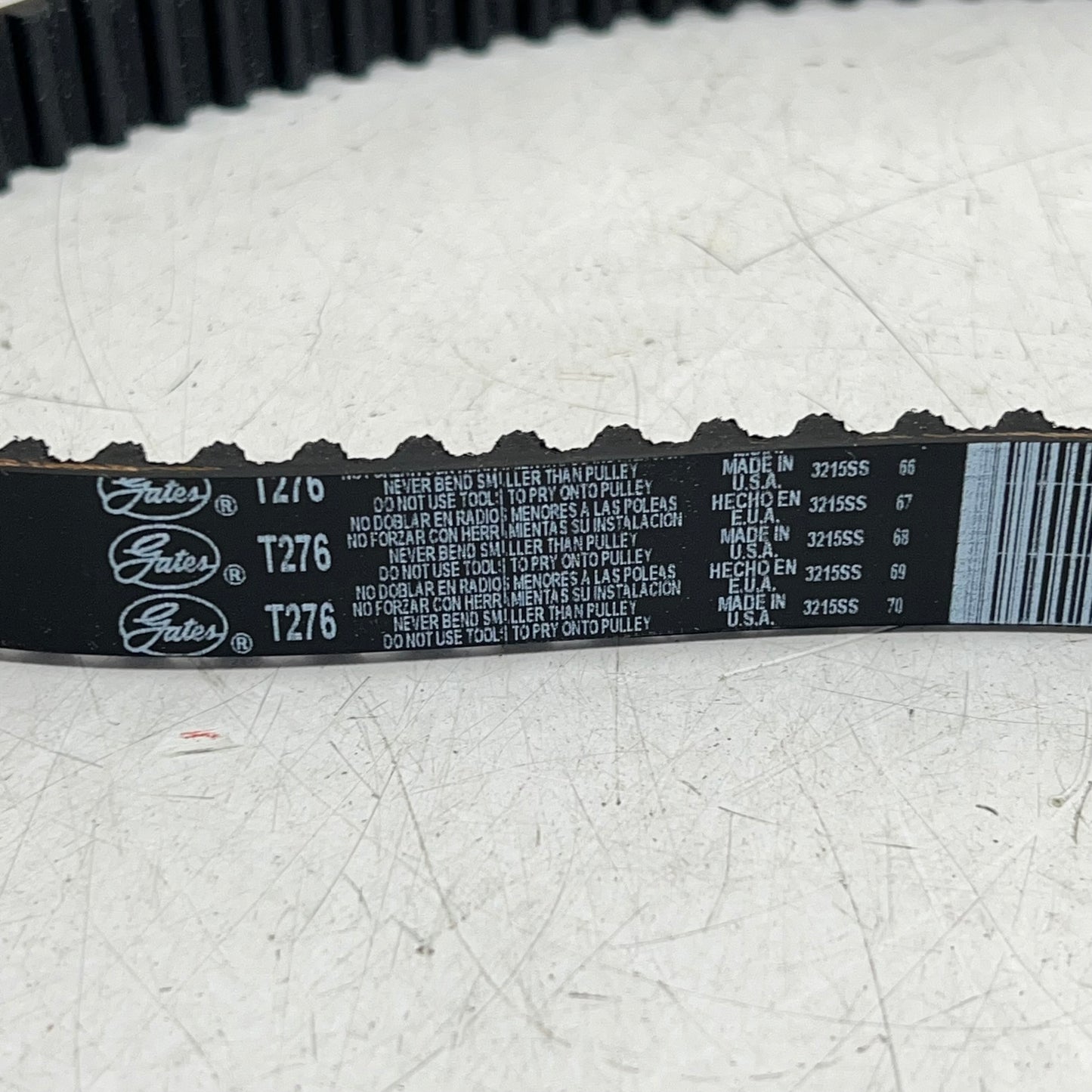 GATES Power Grip Timing Belt For Ford & Mazda 131 Teeth 49.125" L Black T276