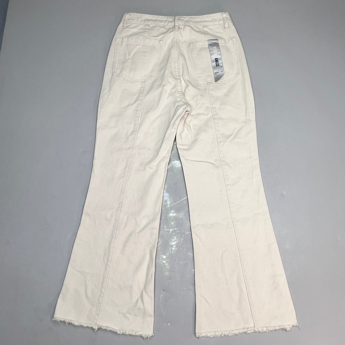 AMUSE SOCIETY Flying High Jeans Flared Leg Women's Sz 26 Banana A301FLY