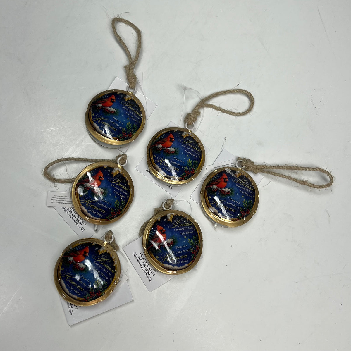OAKSTREET (6 PACK) Holiday Bell Ornament Vintage Style 6"x2" OSW268376