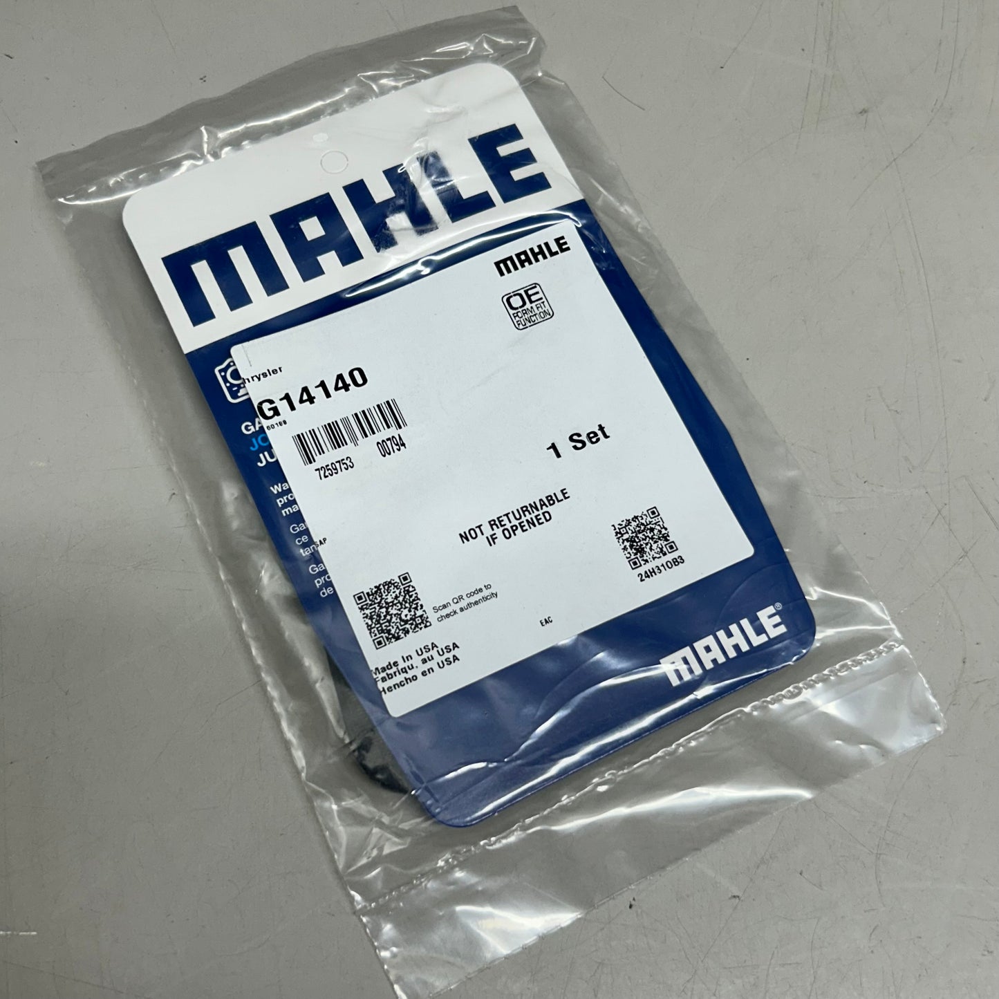 MAHLE Carburetor Mounting Gasket For Chrysler, Dodge & Plymouth G14140